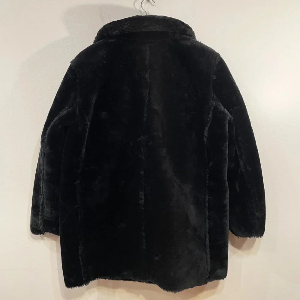 J. Crew Black Teddy Coat - Picture 4 of 8
